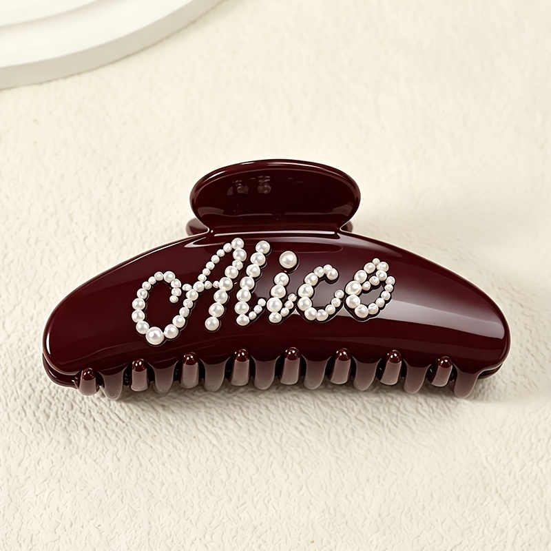 TEMU Personalized Hair Ornaments Clips Stylish And Elegant Hair Clips For Women, Custom Name Hair Additions, Unique Bridesmaid Gifts, Valentine's Day