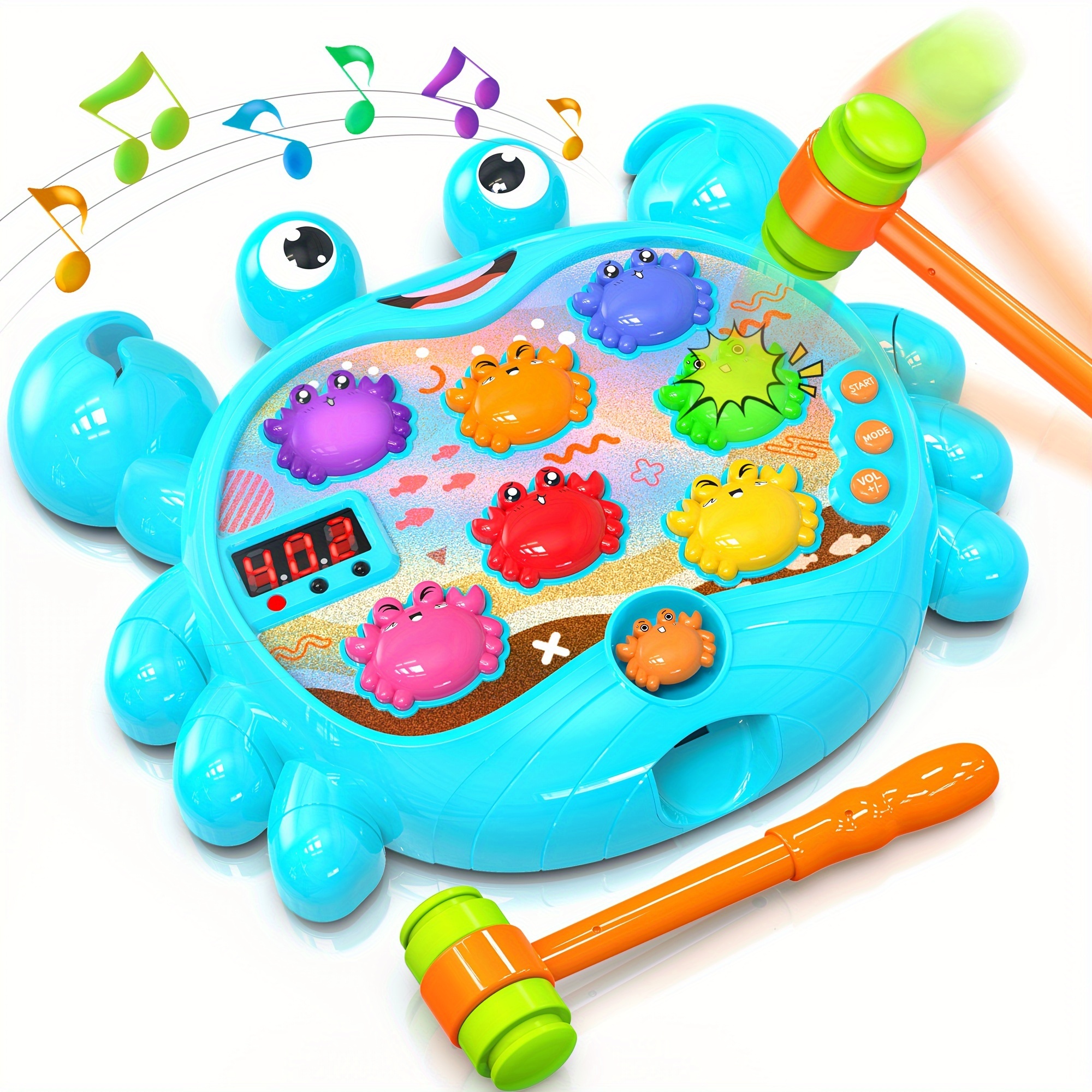 

Whack A Frog Game With 2 Hammers, Toddler Early Developmental Learning Toy, Fun Birthday Gift For Kids Age 2+, Toys For 2 3 4 Year Old Boys Grils
