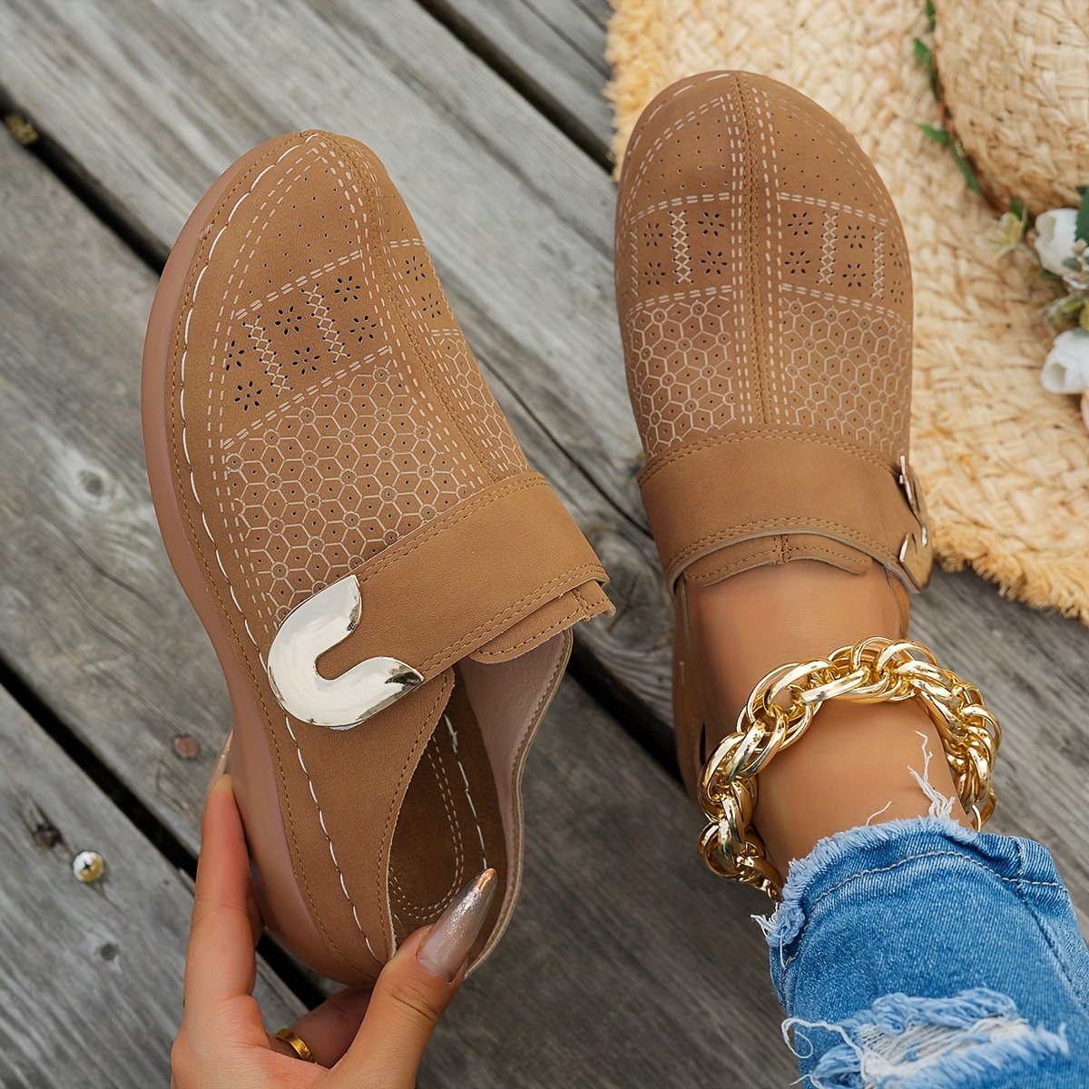 New Women'S Stylish Casual Thick-Soled Wedge Sandals