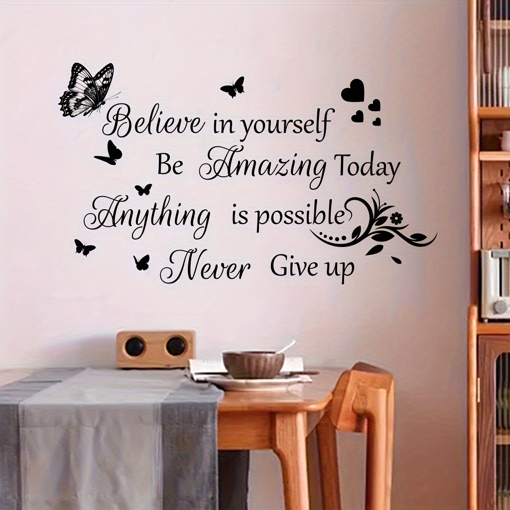 

[ ] & Give Up" Inspirational Decal - Motivational For , , Dining Area - , No Needed - 23.6x11.8