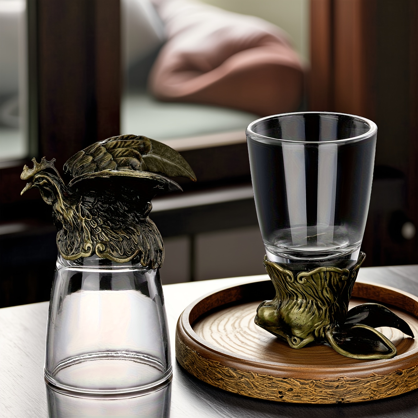 【極希少】ヴィンテージ 滑らかに回転 飲物ケース 　アジアン　象の彫刻台座セット 13pcs european vintage golden chinese zodiac animal cup set - Temu