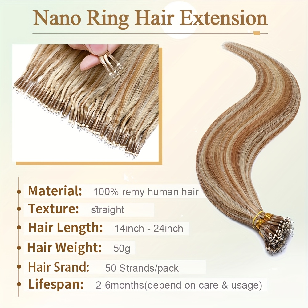 50 strands   beads 100   human hair extensions 50g pack thick     hair   balayage highlight blonde   halloween details 0