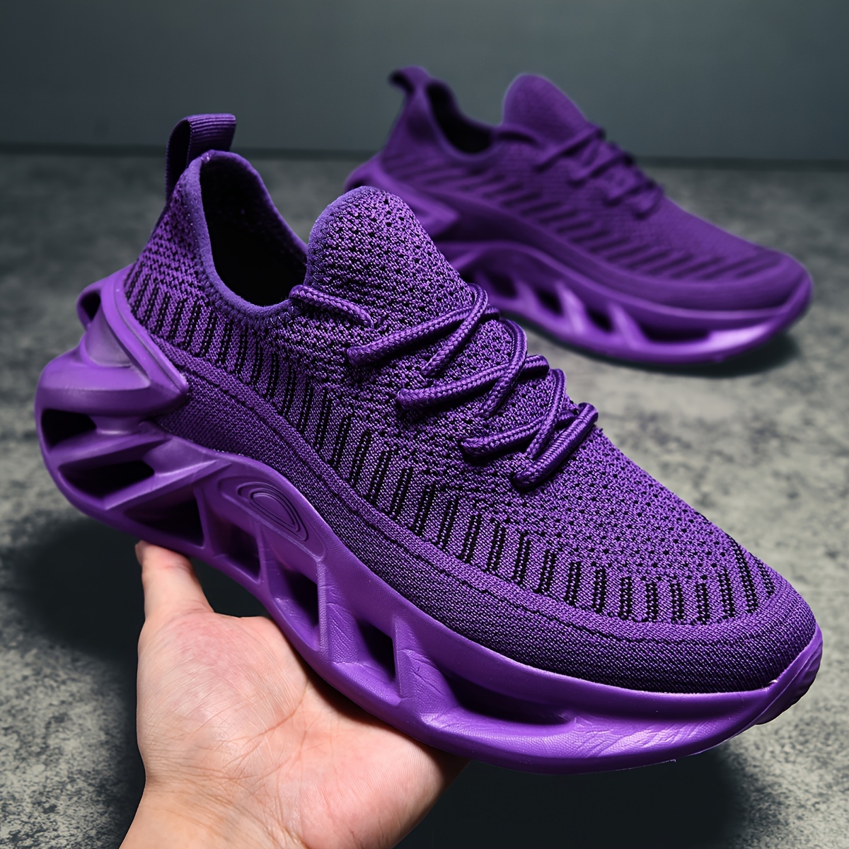 TEMU Breathable And Lightweight Running Shoes For Men And Women, Four-season Comfortable Sneakers With Soft Sole And Mesh Upper