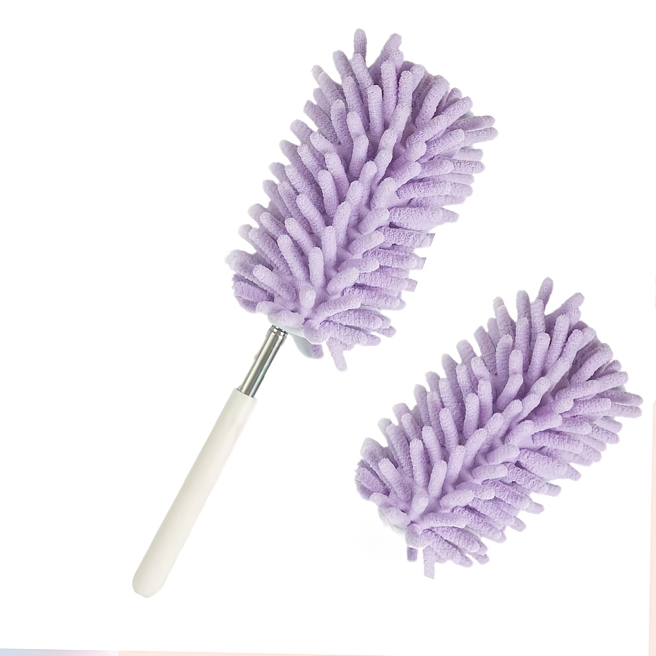 TEMU 2pcs Dépoussiéreur Rétractable Ménager Fente Détachable Brosse de Nettoyage Dépoussiéreur Brosse à Poussière