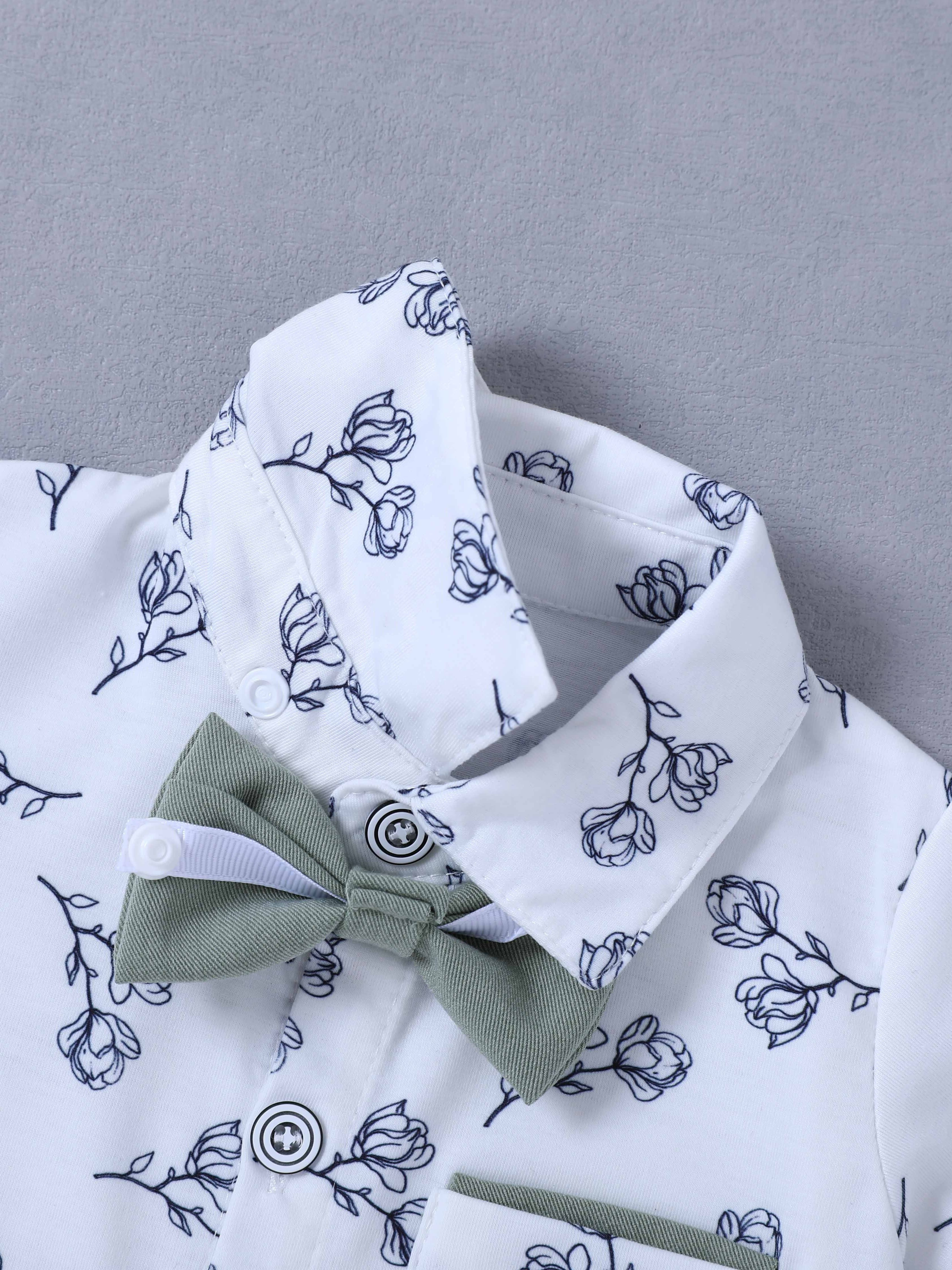 traje estampado flores bebés niños pequeños conjunto Temu Chile