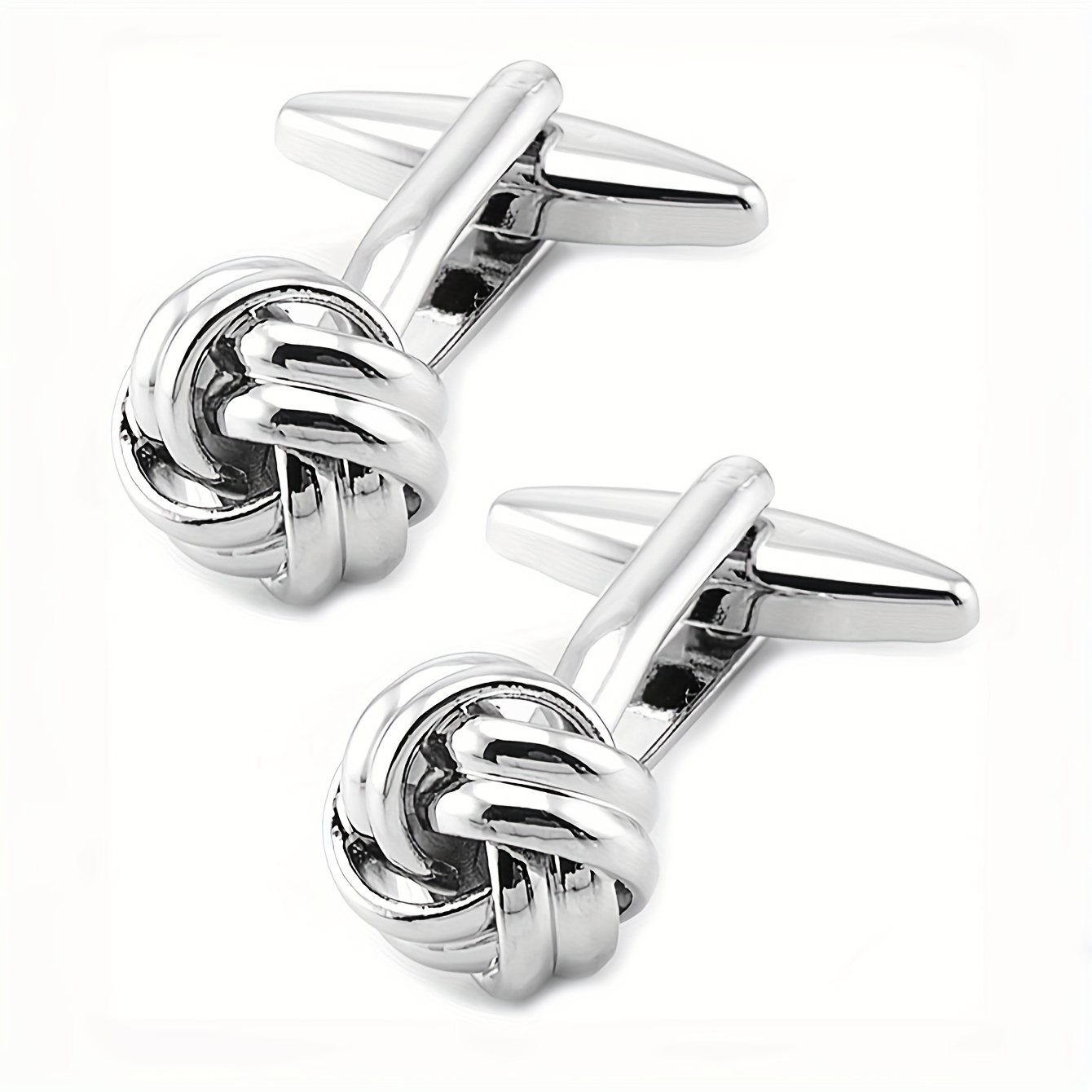 TEMU A Pair Of Minimalist Shirt Accessories With Fashionable Linear Braided Cufflinks, Suitable For Men's Dress Shirts. Classic And Versatile, Ideal