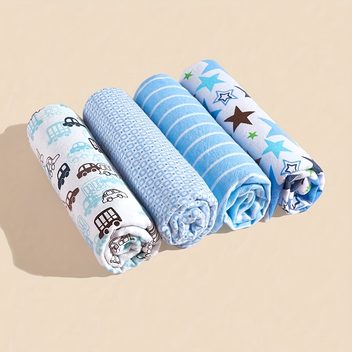 4pcs Children's Blanket Set, Lightweight Kids' Comforter, Comfortable And Soft Throw Blanket, Multi-functional Children's Blanket