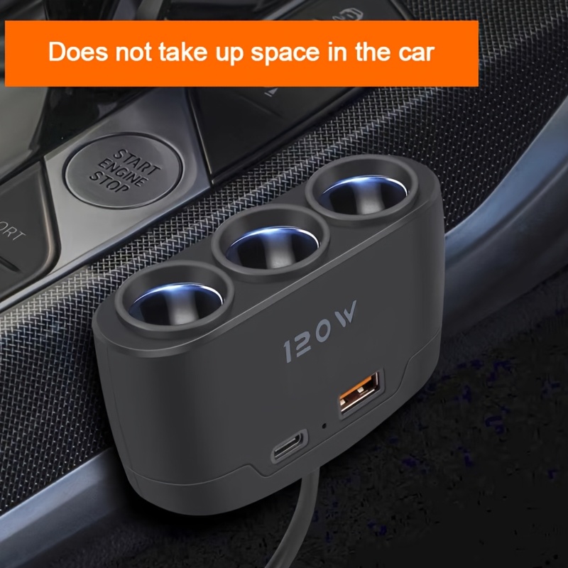 usb car no cigarette li A USB-C Car Phone Charger, Multi-Functional USB Car Plug Adapter Socket  Splitter with 3 * 12V/24V USB Type-C PD Fast Car Charger Adapter, Without  Battery