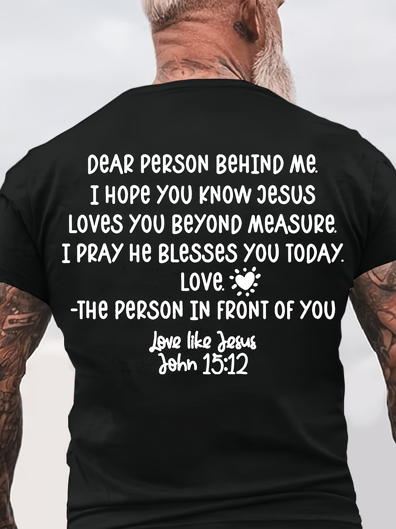 Dear Person Behind Me I Hope You Know Loves You Beyond Measure T-Shirt Men'S Casual Short Sleeve T-Shirt Soft Breathable Fabric for 2026 Summer Everyday Wear