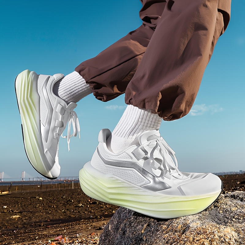 Men'S Casual Sports Shoes | High-Quality Couple'S Road Running and Outdoor Trail Running Shoes, Non-Slip, Wear-Resistant, Suitable for Indoor and Outdoor Use, Fashionable Fitness Shoes, Large Size, Athletic Training Shoes, Solid Color