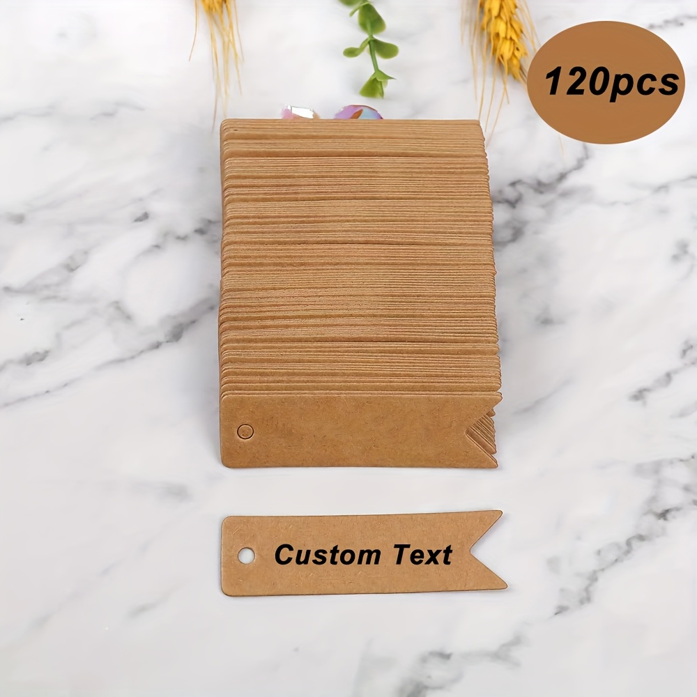 TEMU 120 Custom Mini Handmade Gift Tags. Beautifully Decorated Tags With Customizable Text. Perfect For Diy Crafts, Party Favors, Weddings, Bridal