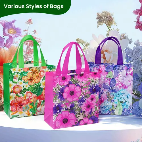 mixed color multi plant series tote bag party tote gift bag multi pack portable tote bag