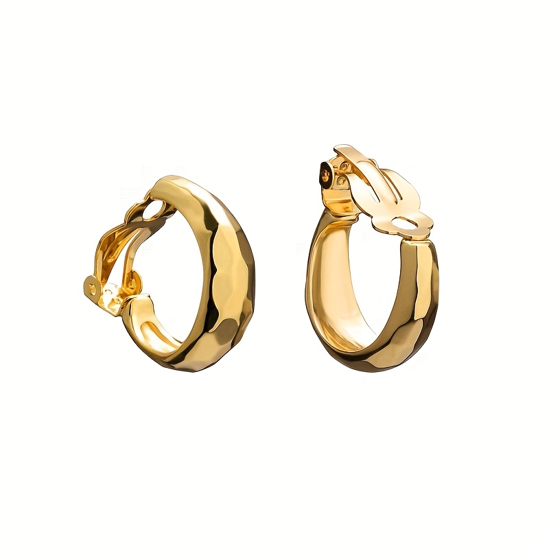 -shaped Clip-on Earrings, No Piercing Decoration And Ear Ornament, Without Battery