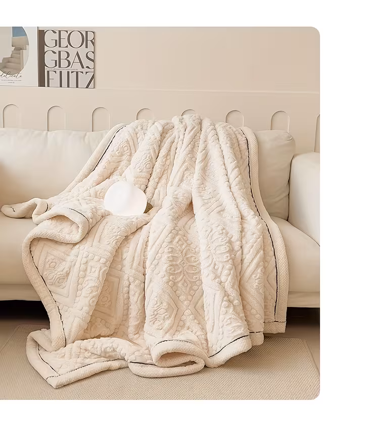 ultra soft thick flannel throw blanket cozy warm versatile for bed pink with tassels machine washable cozy blanket design puffy christmas gift style occasion theme Product details 8