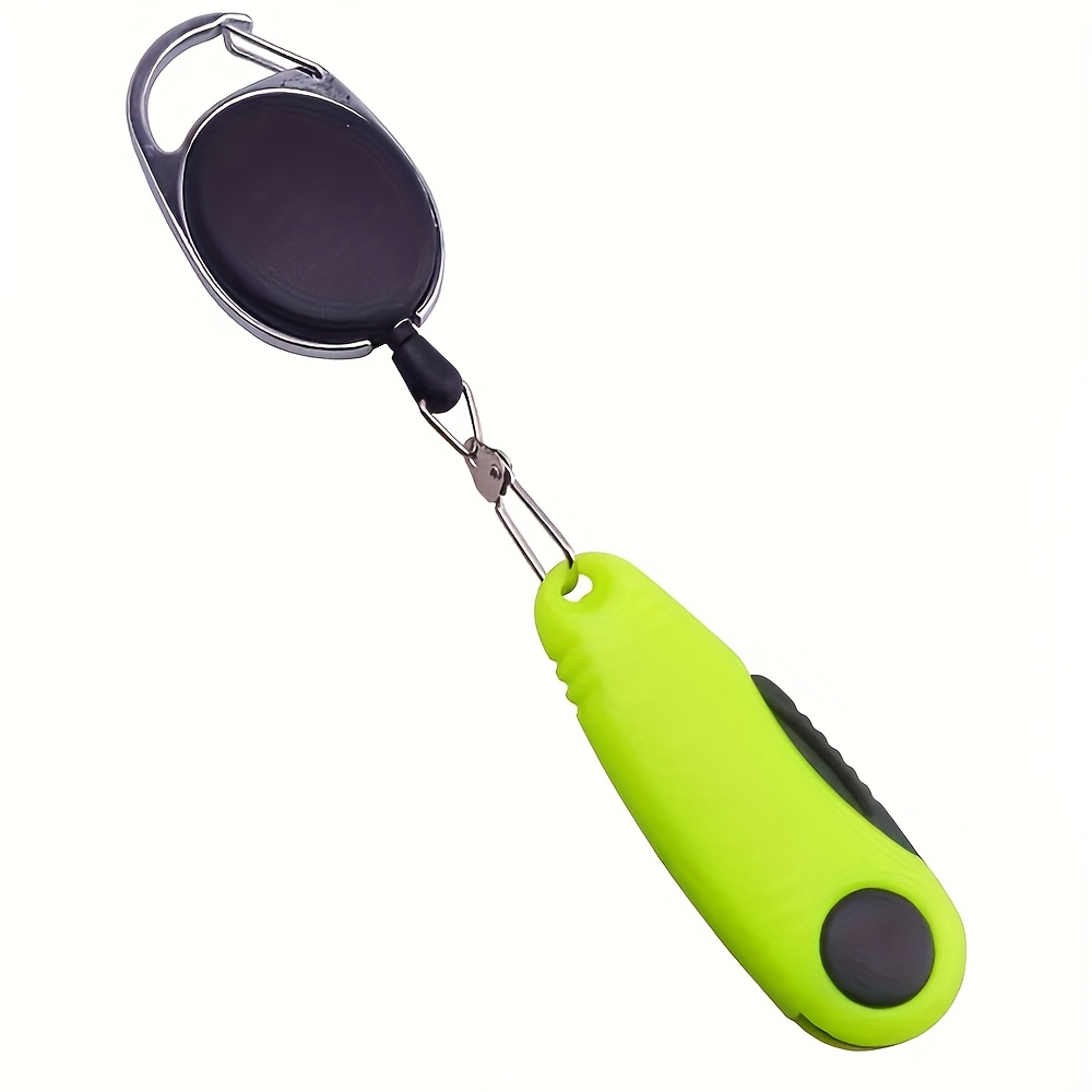 TEMU 1pc/2pcs=1pc Ciseaux de pêche de crevette + 1pc Ensemble de boucle rétractable en acier inoxydable, Coupe-fil de pêche, Ciseaux, Pinces, Manches