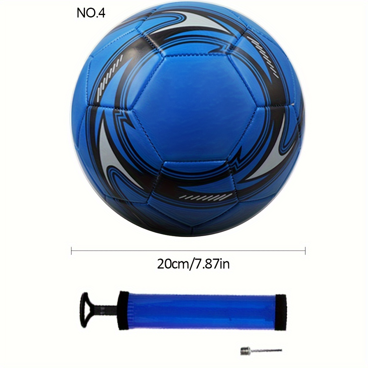 TEMU 1 Adult Male And Female Youth Wear-resistant Machine- Pu Training Game Football Kicking Football With Air Pump