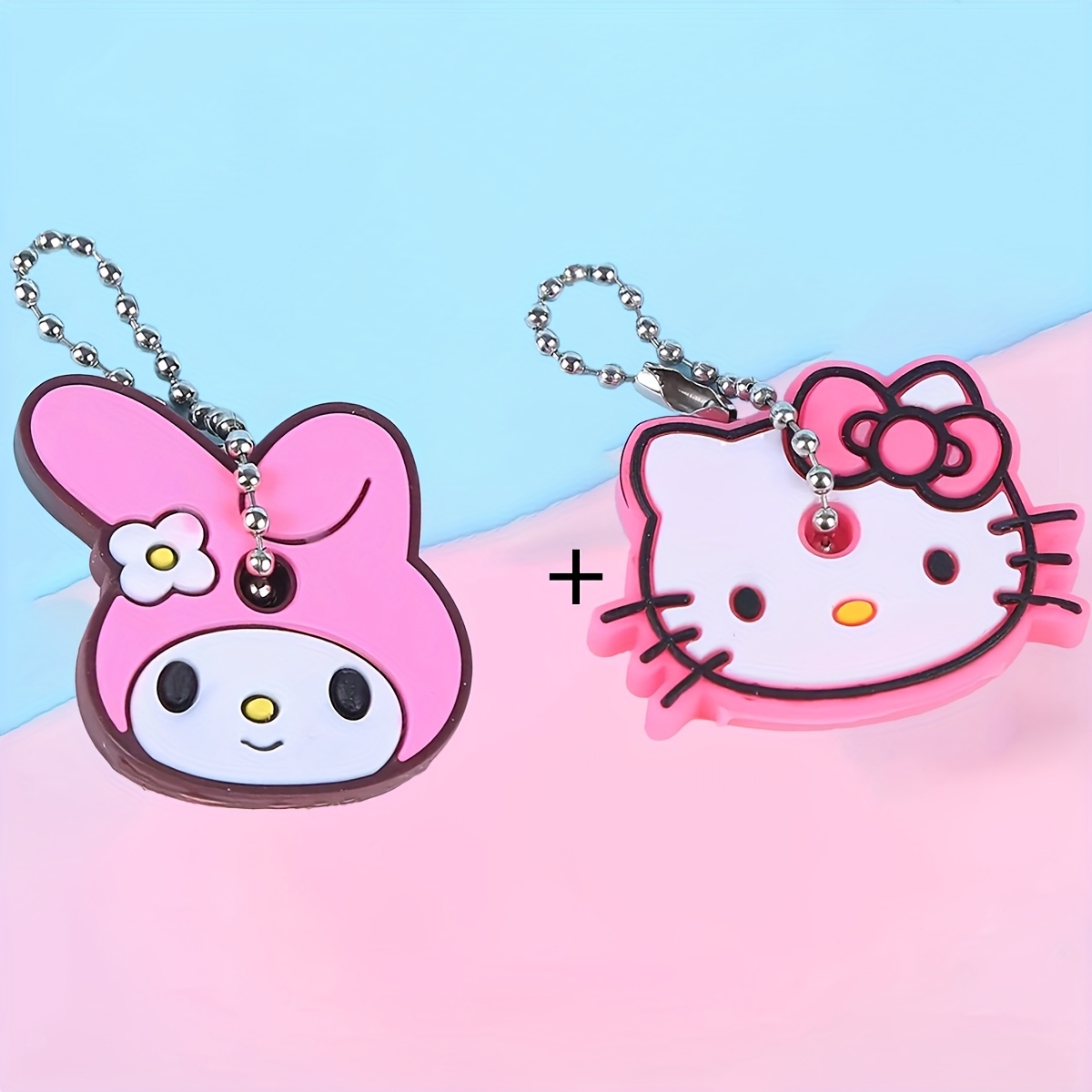Hello Kitty And My Melody Design Key Protector Case, Portable Keychain Accessory, Ideal As A Bag Charm Or Gift For Holidays Like Christmas, Qingming Festival, Birthdays, And More