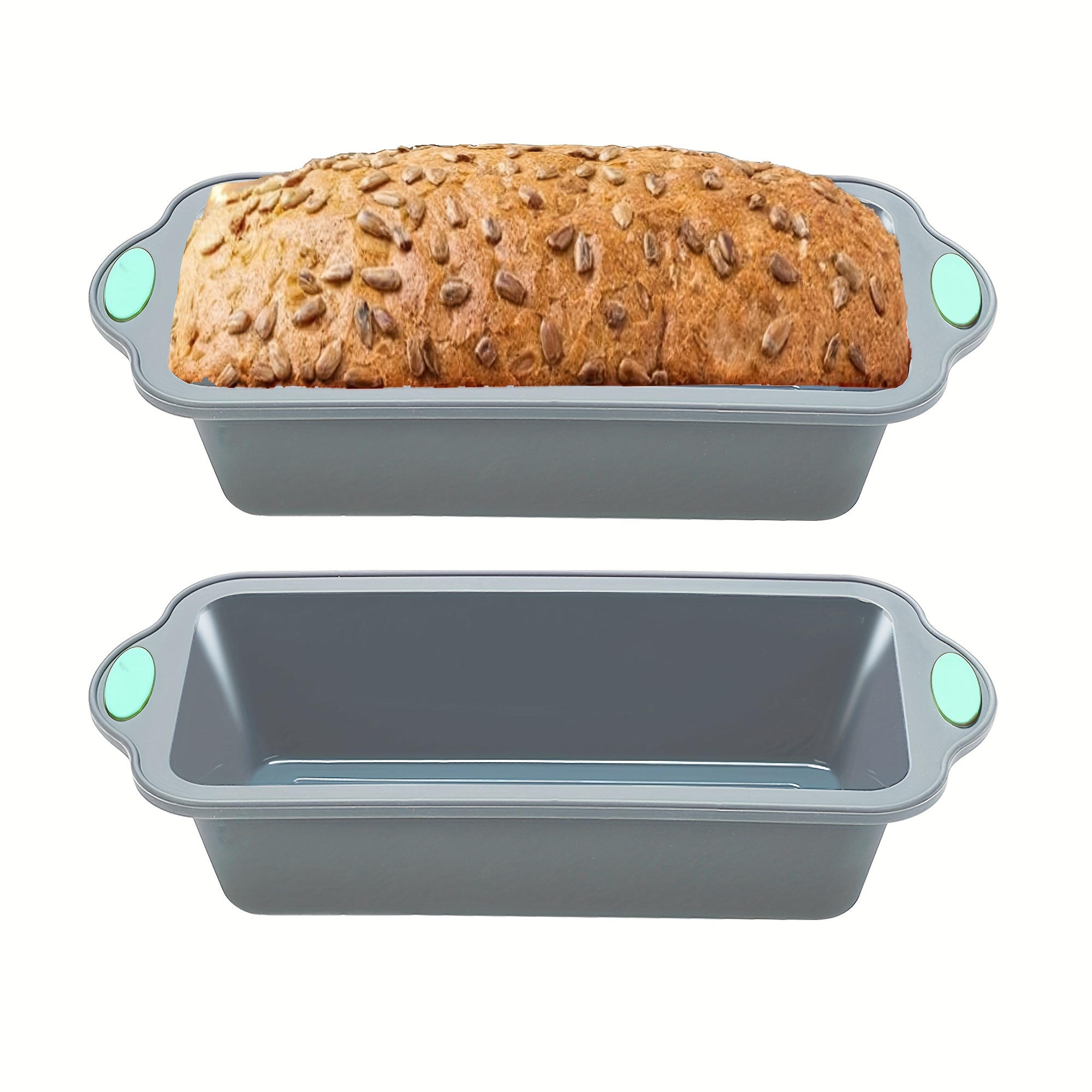 

2 Pack Silicone Bread And Loaf Pan, Food Grade Nonstick Silicone Molds For Baking Banana Bread, , Brownies, , Squares, Cobbler Cakes, Pizza, Lasagna And More