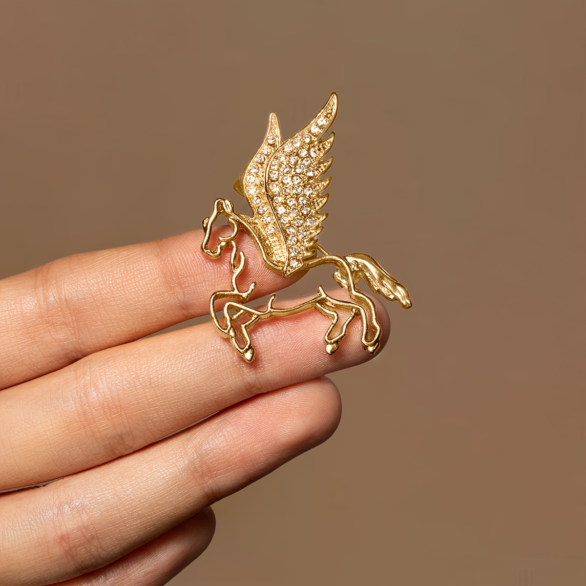 TEMU 1pc Of Luxurious -style Alloy Synthetic Zirconia Zodiac Brooch, Unisex Lapel Pin With Hollow-out Synthetic Zirconia Inlay, Suitable For Daily ,