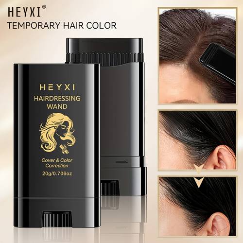 imagen del artículo 1 peine para teñir el cabello, desechable para cubrir el cabello , lápiz de corrección de color, relleno de la línea del cabello, y no irritante, resistente y al , corrección de color rápida y sin decoloración, crema para teñir el cabello, portátil, para citas, emergencias