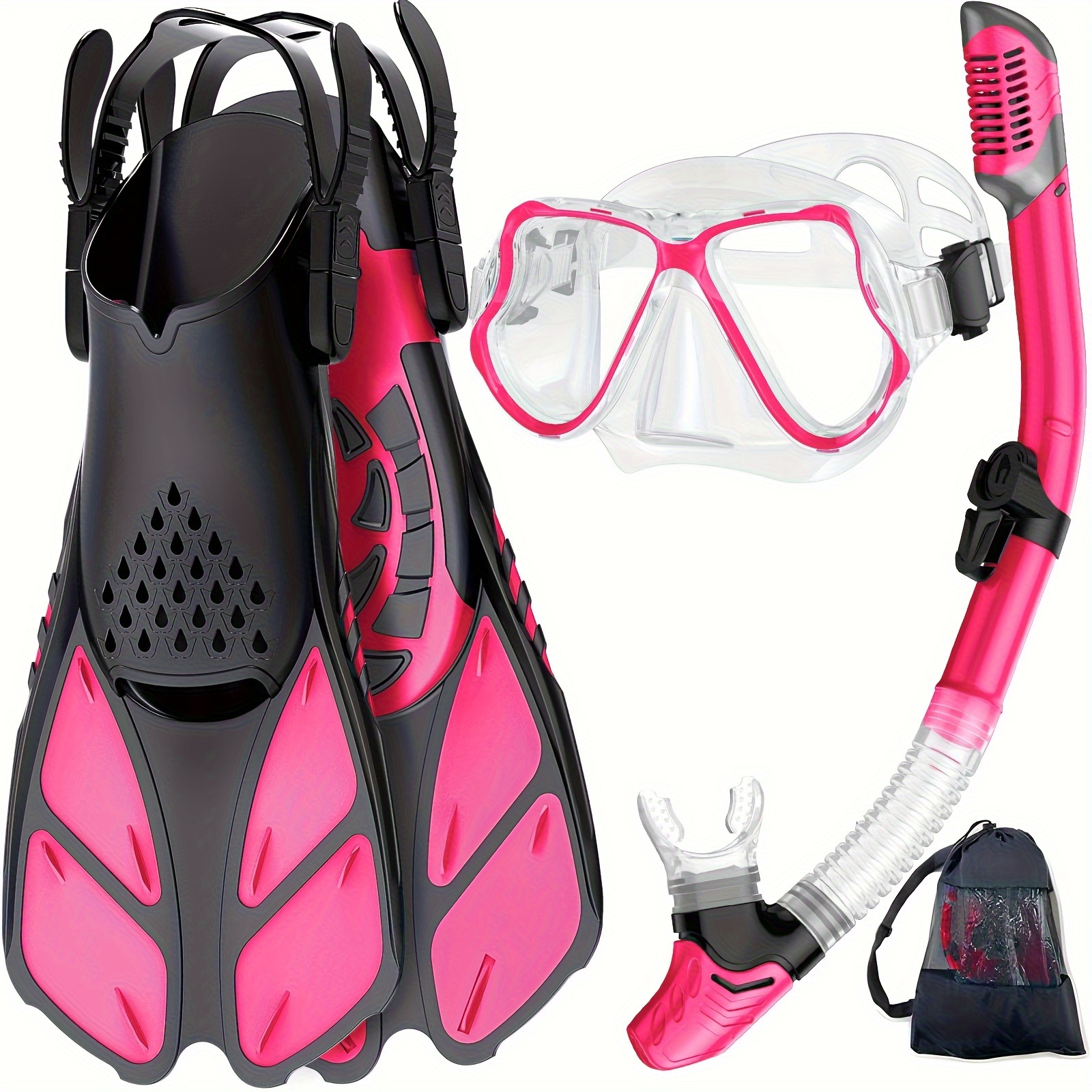 Mask Fins Set Unisex Diving Set Diving Goggles Dry - Temu