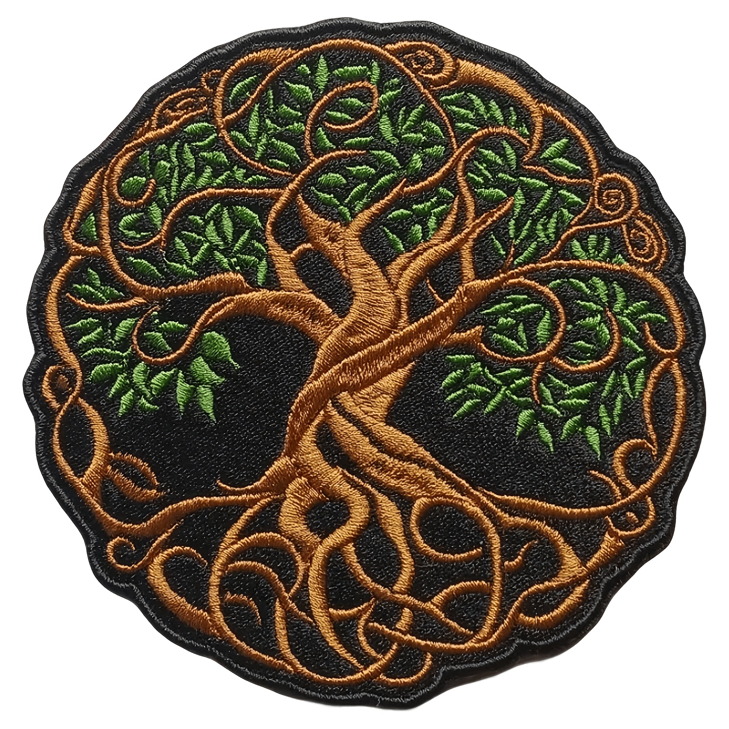 TEMU Patch brodé Arbre de Vie à thermocoller/à coudre, polyvalent pour réparations, décoration, création DIY, parfait pour vêtements, vestes, robes,