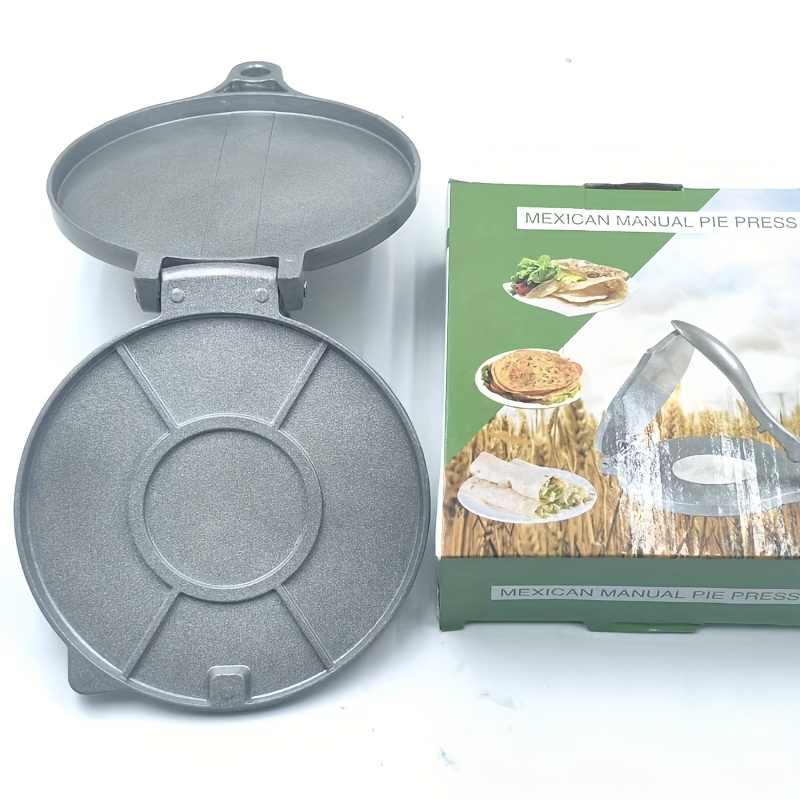 TEMU Heavy-duty Aluminum Tortilla Press - , Rust-resistant Mexican Flour Tortilla Press With Ergonomic Handle For Perfect Tortillas, & Pancakes -
