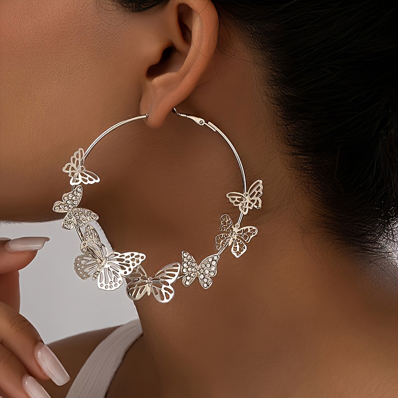 Women's Unique Full Circle Butterfly Earrings — Fashion Statement