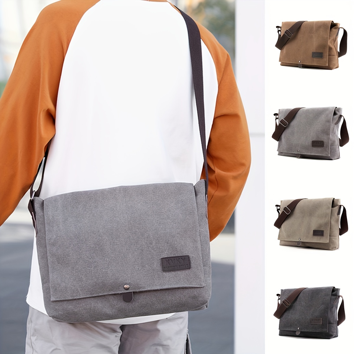 

Classic Messenger Bag, Workwear Style, Casual Unisex Crossbody Bag, Vintage Small Satchel Flap Bag
