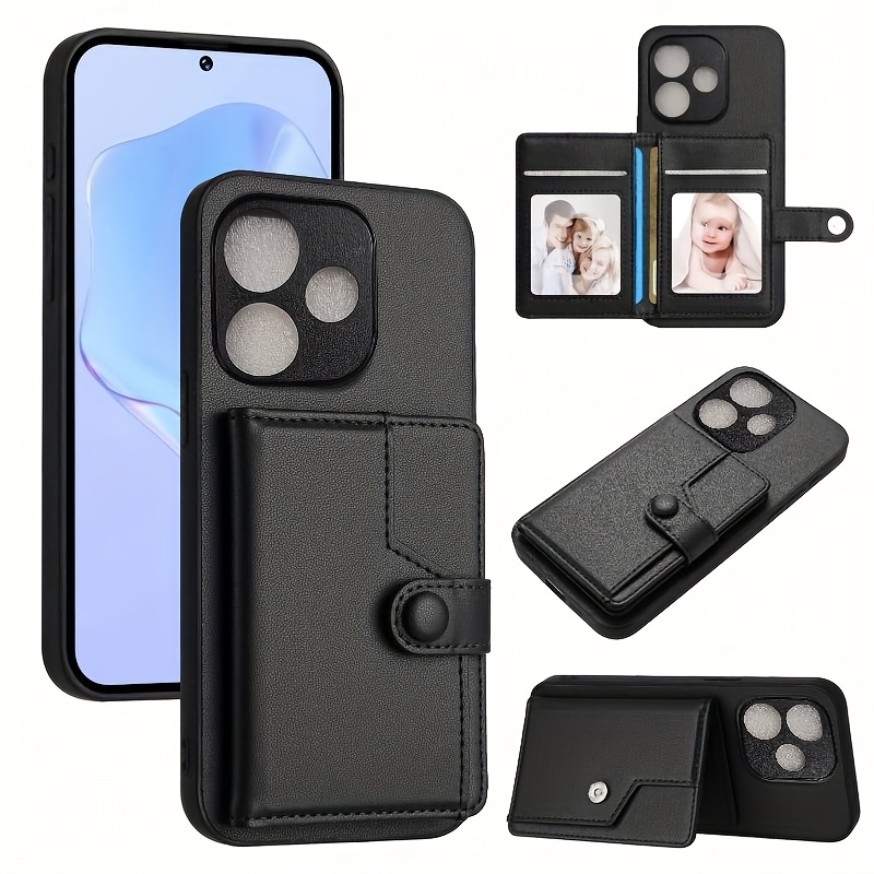 TEMU Custodia per telefono: Adatta per OPPO A5 Pro 5G , Custodia a libro con a in stile business con scomparto per carte, Custodia per telefono OPPO
