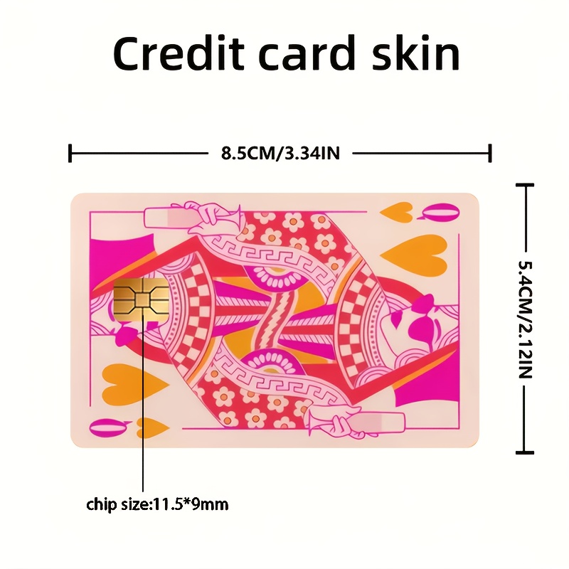 Pink And Of Hearts Credit Card Sticker Used For Ebt, Transportation, Keys, Credit Cards, Debit Cards, Card Skins, Protect Bank Cards, No Bubbles, Suitable For Small Chip Cards