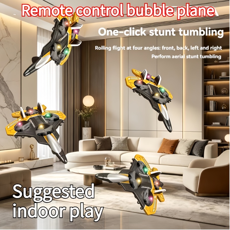 828 Remote Control Foam Airplane with Lights and Speed Mode