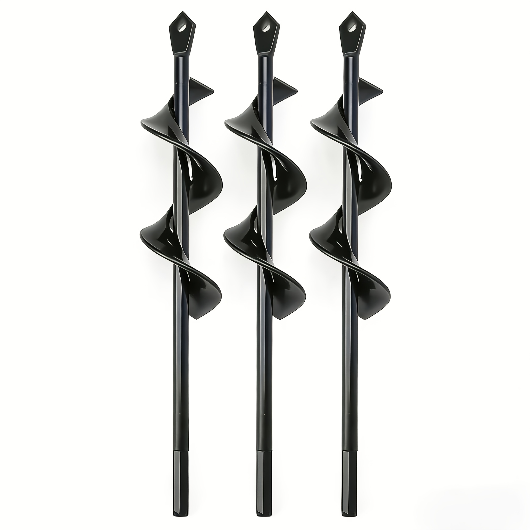 E-shop 3er-Set Gartenbohrer Spiralbohrer, Premium Pflanzbohrer für Zwiebeln/Sämlinge, Erdgräber für Gartenarbeit & Landschaftsbau