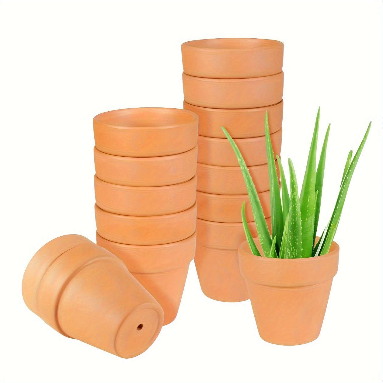 

14pcs Mini Clay Pots Small Terracotta Pots 2.8 Inch Mini Flower Pots Succulent Nursery Ceramic Pottery Planter Mini Plant Pots With Drainage Hole For Indoor Outdoor Cactus Craft Wedding (red)