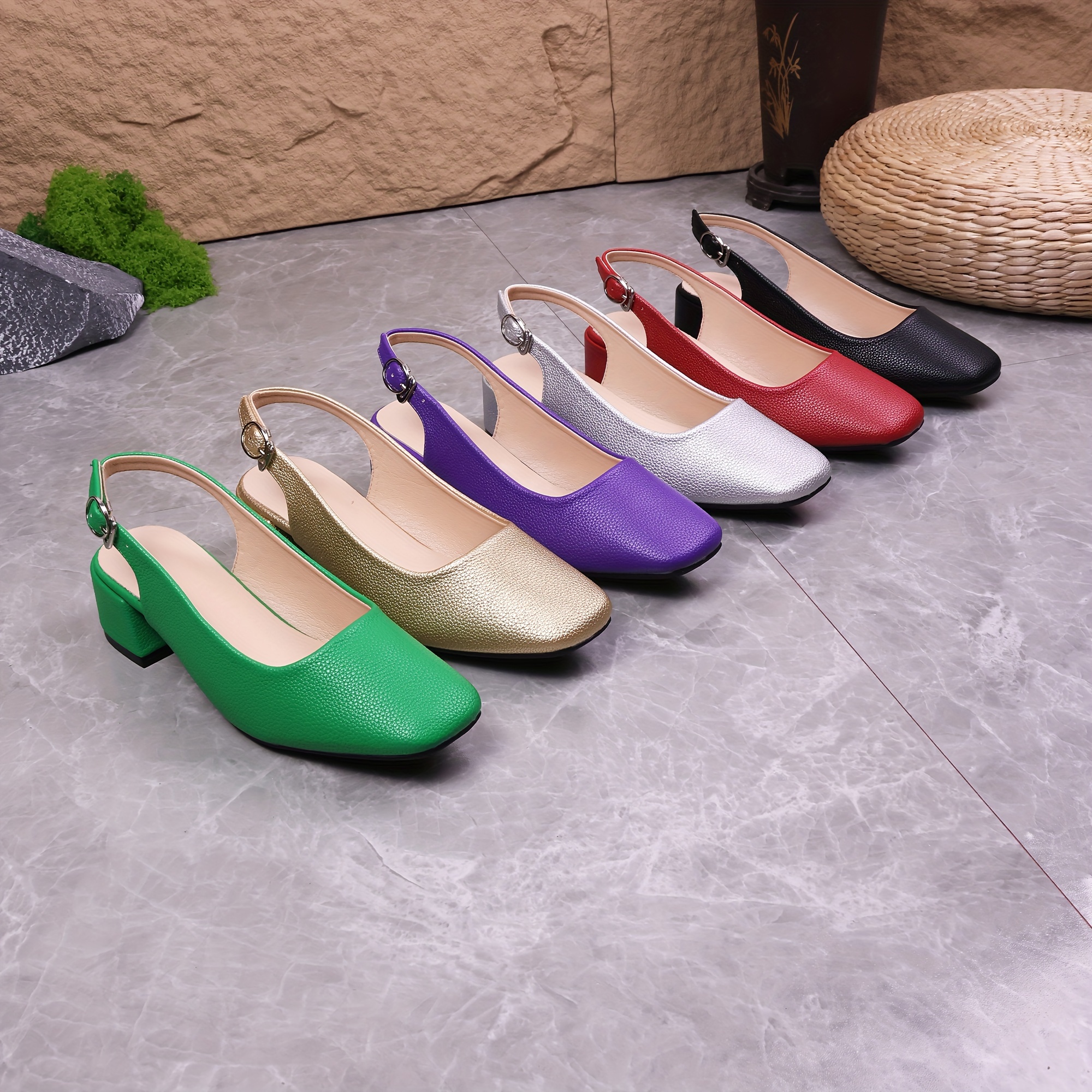 

2024 New Women's Comfortable Pumps - Sexy Solid Mid-heel Shoes, Lightweight And Soft Upper, , Chic Heel, European From Huizhou