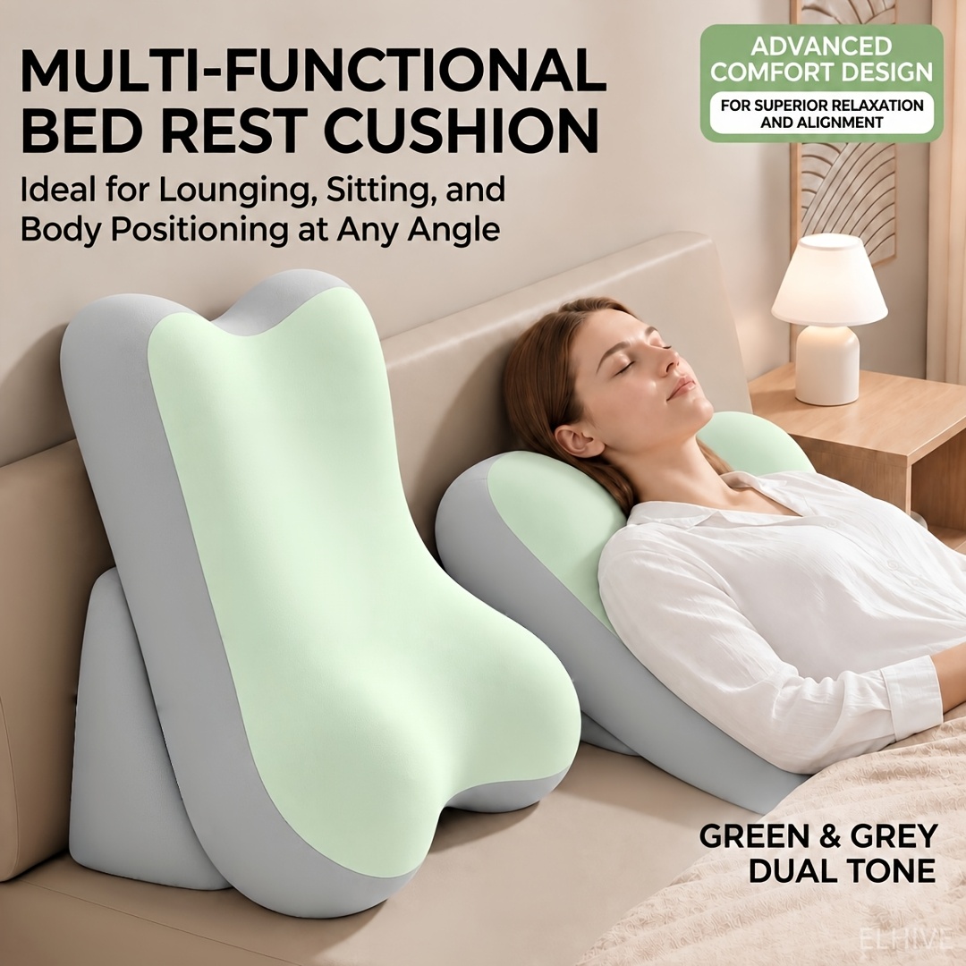TEMU Cuscino a cuneo ergonomico per letto, cuscino schienale multiposizione per e relax per sedersi a letto, cuscino per dormire a in gi羅 per leggere