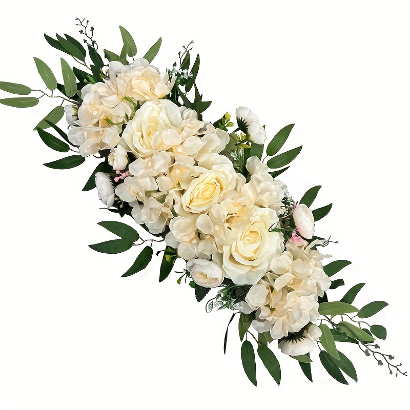New Artificial Flowers, Realistic Roses, Flower Garlands For Wedding Chair Backs, Table Runner Flowers, Mirror Front Flowers, Door Decorations