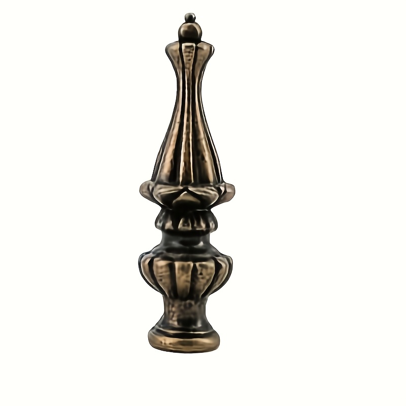E-shop Antik-messingfarbene Zierkugelkappe passend für Kronleuchter, Deckenleuchten & Tischlampen – Vintage Lampenschirm-Spitze mit Knaufkappe,