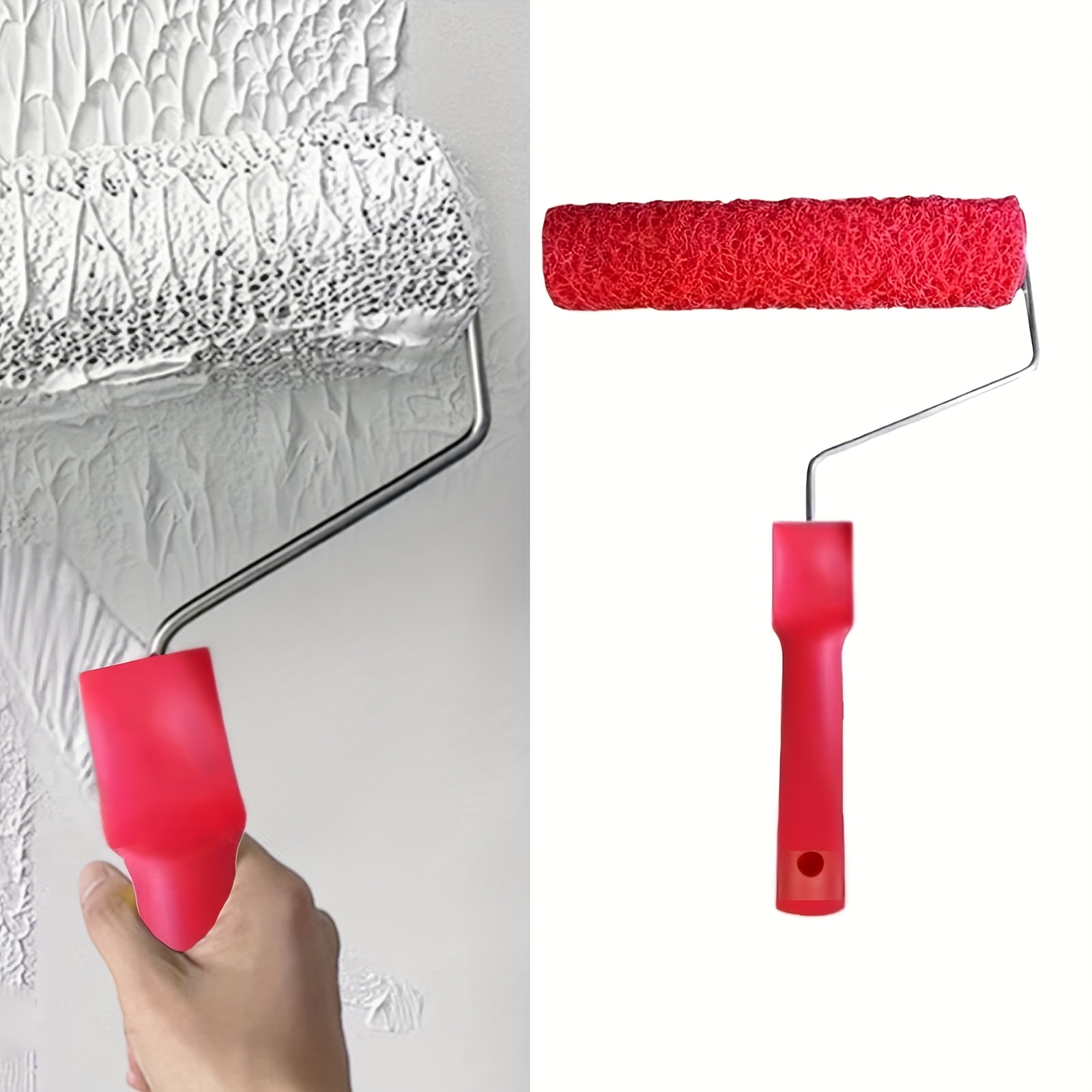 TEMU Wall And Ceiling Surface Drywall Paint Roller Wall Brush Plaster Roller Drywall Texture Brush