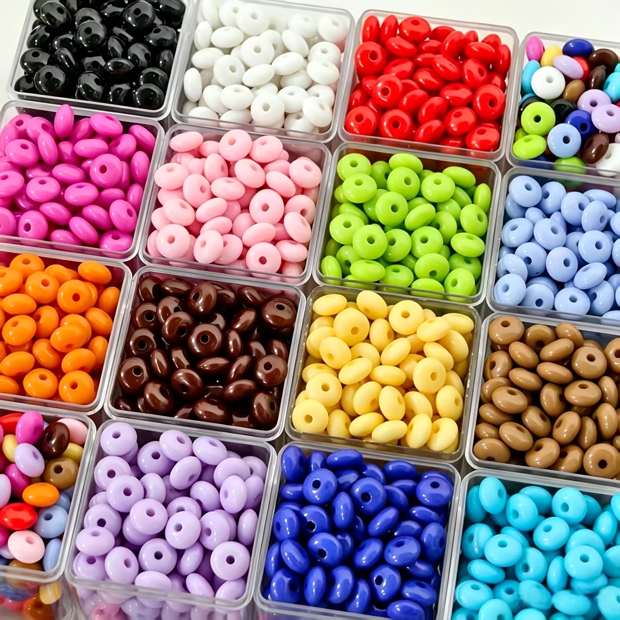 TEMU 181pcs 8mm Macaron Multicolor Abacus Flat Beads Loose Beads For Clothing, Shoes, Boots, And Jewelry Accessories > Women's Accessories > Women's