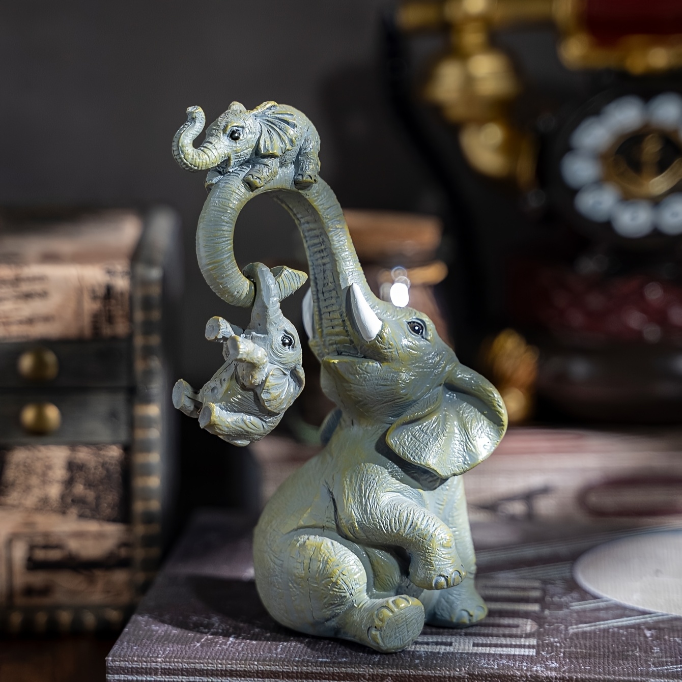 E-shop 1 Set Mutter und Elefant Wohnkultur Ornamente, Muttertagsgeschenk