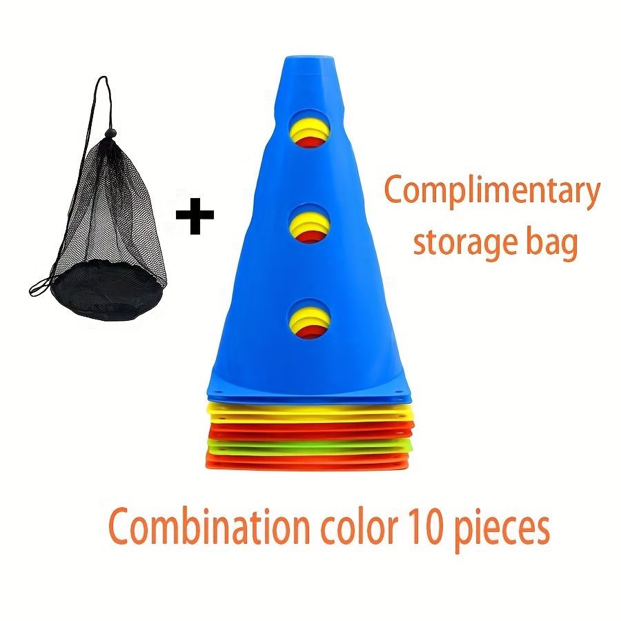 Soccer Logo Bucket Training Equipment Basketball Roller Skating Barrier Obstacle Cone Cones
