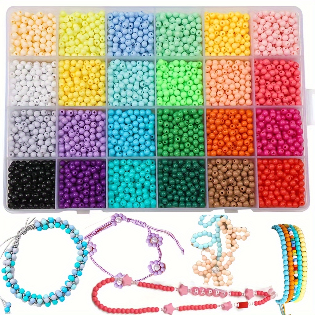 

3600 Pcs Macaron Beads Jewelry Making Kit, 4mm Acrylic Boho Beads, Themed Craft Beading Set, Beaded Diy Bracelets, Earrings For Girls & Women, Bead Box Kit For Festive Gifts