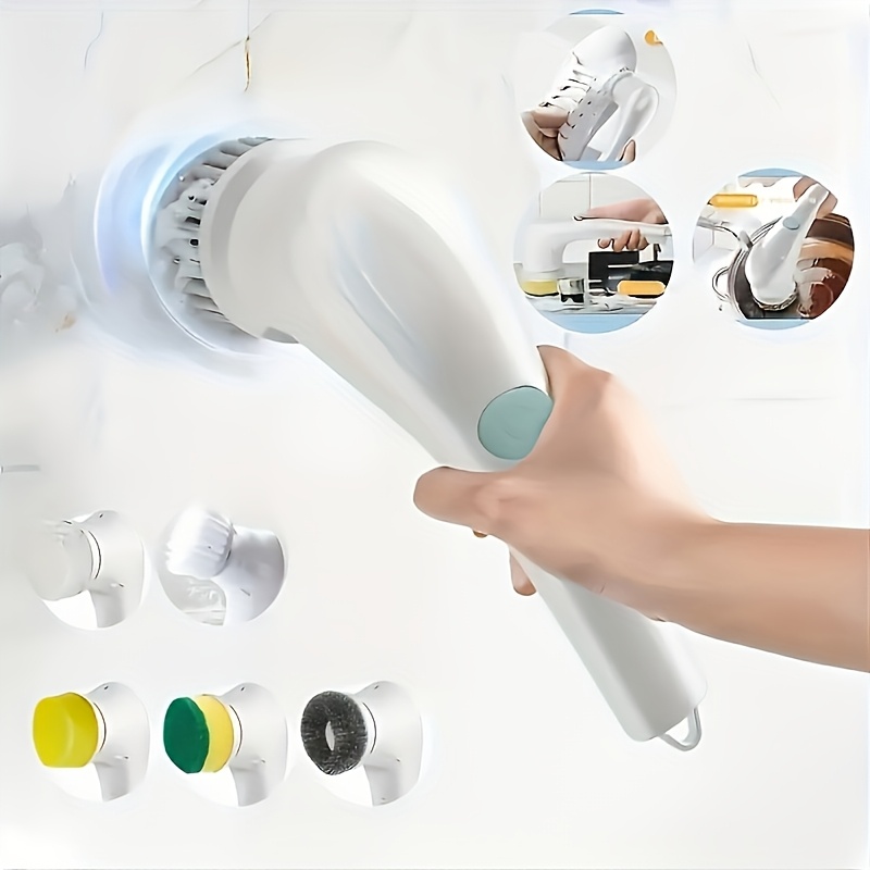 the dolphin mouth electric rotating cleaning brush has a replaceable head and is usb charged it   kitchens floors tiles stoves glass sinks and shoes a multi functional kitchen   quickly removes dirt Product details 4