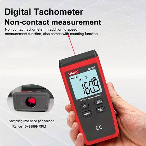 ut373 mini digital laser tachometer non contact tachometer rpm range 10 99999rpm tachometer odometer backlight