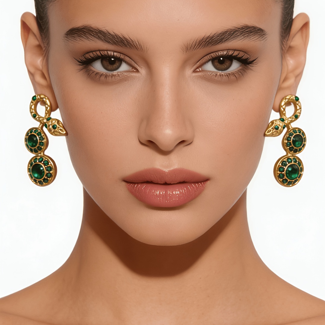 Women's Vintage Luxurious Snake Long Exaggerated Stud Earrings