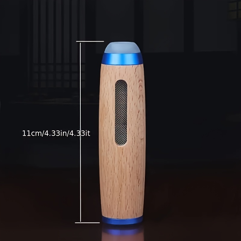 portable mobile ashtray handheld bullet free car ashtray no ash falling off   wooden with three sizes of cigarette holders cleaning brush gift box Product details 1