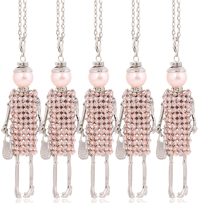 Women's 5pcs Handmade Rhinestone Statement Necklace Set