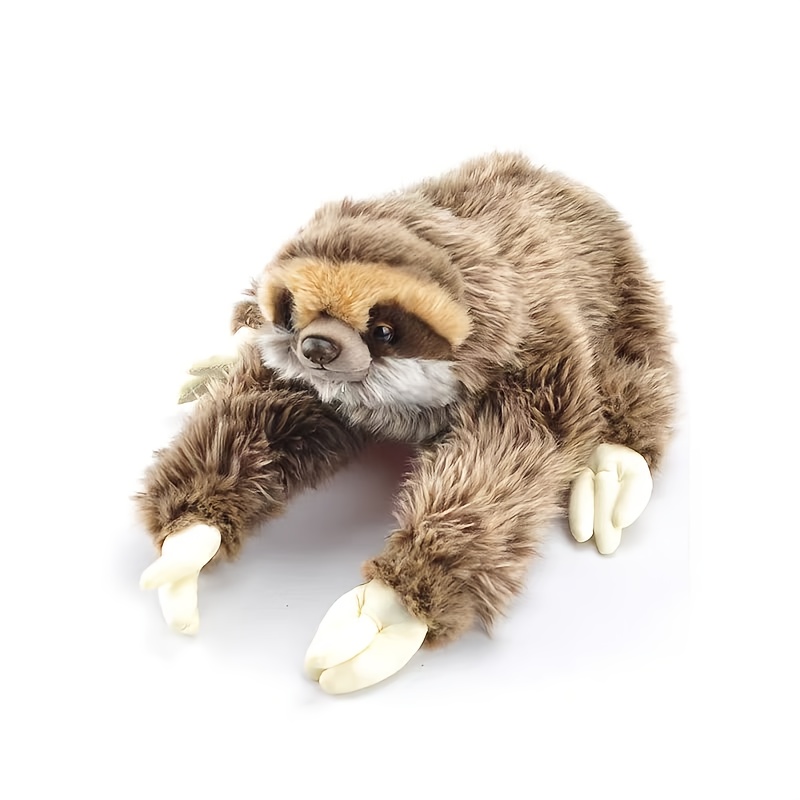 Sloth Plush Toy 11.8 Inch Relax Squeezable With Movable Cute Stuffed Animal Gift For Kids Girls Boys Birthday Present Companion Doll
