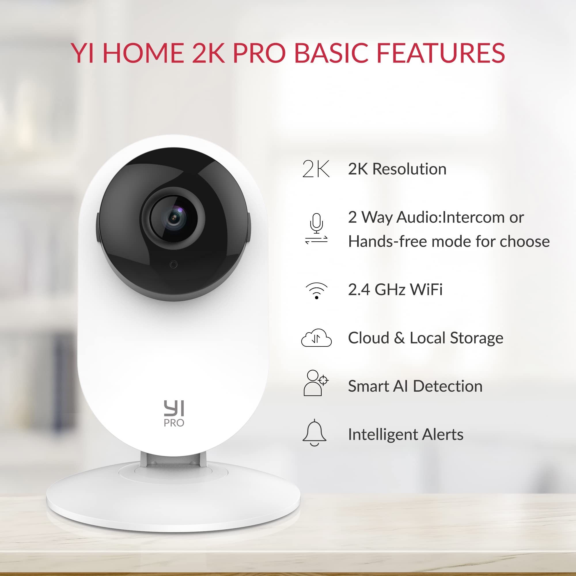 TEMU Cameras Security Wireless Indoor Yi Pro 2k Baby Monitor, , & Person Detection, Audio, , Google, Security Cameras For Home